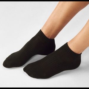 Fabletics Black Performance Sock NWT